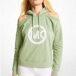 Michael Kors Sage Green Cold Shoulder Hoodie